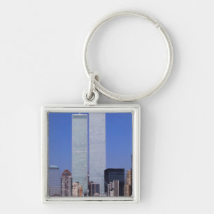 Porte-clés New York, USA. Tours jumelles du célèbre monde