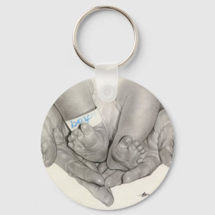 Porte-clés Newborn baby feet hands Keychain
