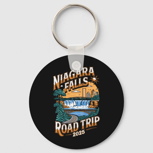 Porte-clés Niagara Falls Road Trip 2025 - Vacances d'été (Recto)