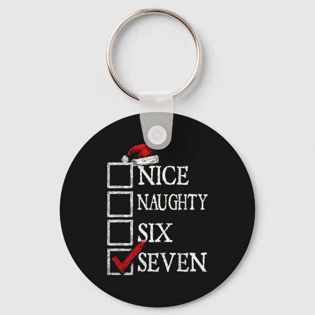 Porte-clés Nice Naughty 67 Christmas Funny Meme Six Seven  (Recto)