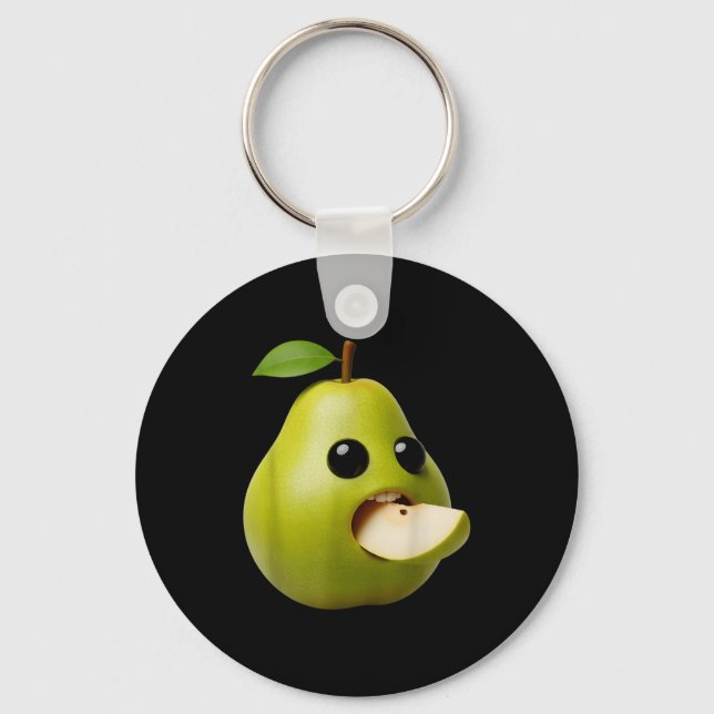 Porte-clés Niche Fruits Funny Pear Meme Brainrot Surreal  (Recto)