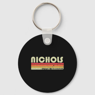 Porte-clés Nichols Nom de famille Funny Retro Vintage 80s 90s