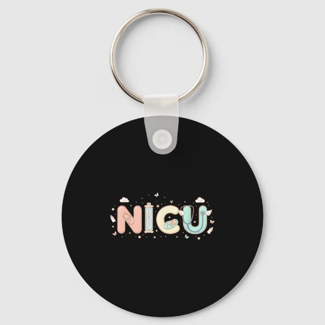 Porte-clés Nicu Nurse Valentine's Day Heart Stethoscope Scrub (Recto)