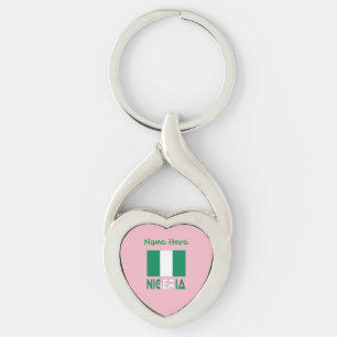 Porte-clés Nigeria et personnalisation verte du drapeau nigér