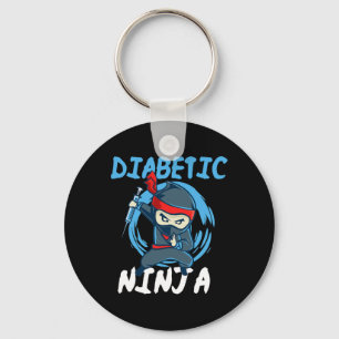 Porte-clés Ninja diabétique - T1D Sanguins Sugar Diabetes Lau