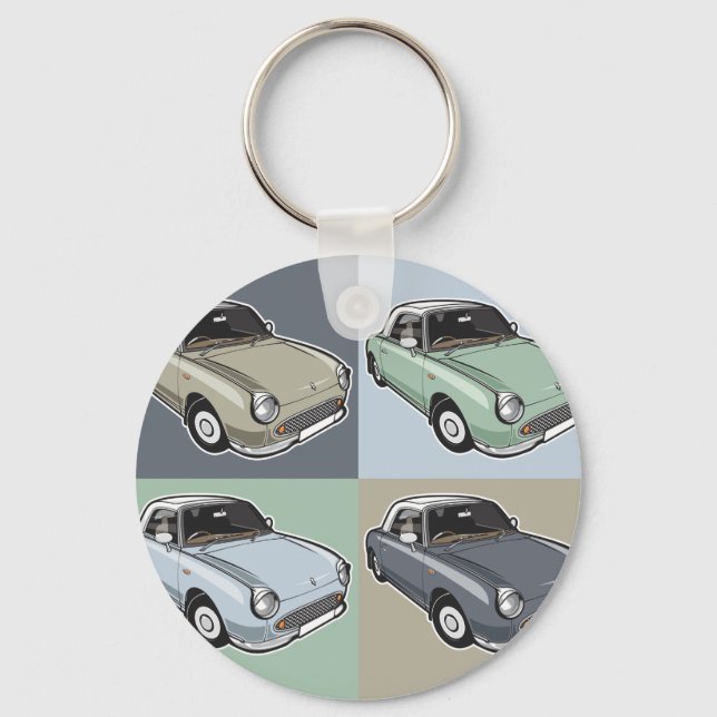 Porte-clés Nissan Figaro en quatre couleurs (Recto)