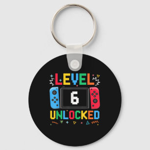 Porte-clés Niveau 6 Déverrouillé Anniversaire Vidéo Gamer 6e 