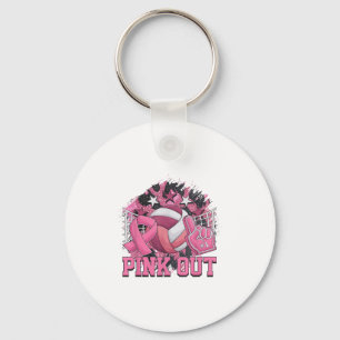 Porte-clés Nk Out Volleyball Ruban Sensibilisation au cancer 
