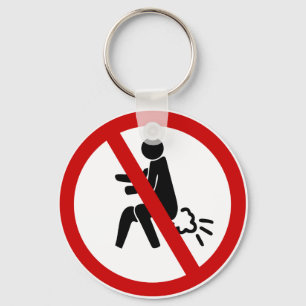 Porte-clés NO Farting ⚠ Funny Thai Toilet Sign ⚠