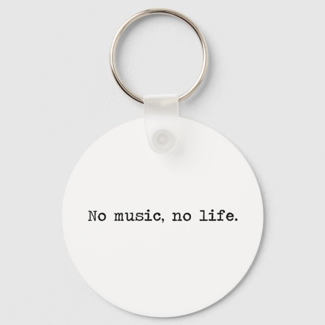 Porte-clés No music, no life. (Recto)
