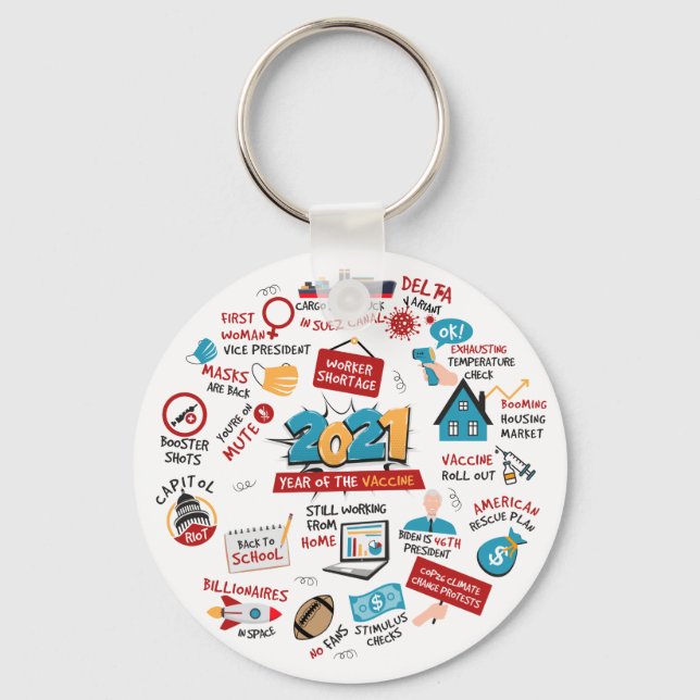 Porte-clés Noël 2021 Pandemic Vaccine Year Memorabilia (Recto)