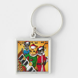 Porte-clés Noël Carol Cats
