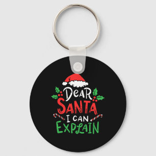 Porte-clés Noël Cher Père Noël Je Peux Expliquer Funny Père N