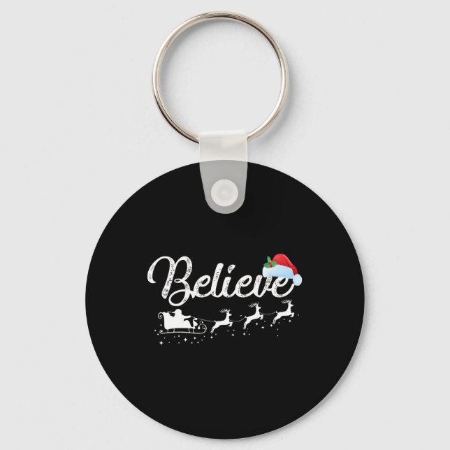 Porte-clés Noël - Croire au Père Noël (Recto)