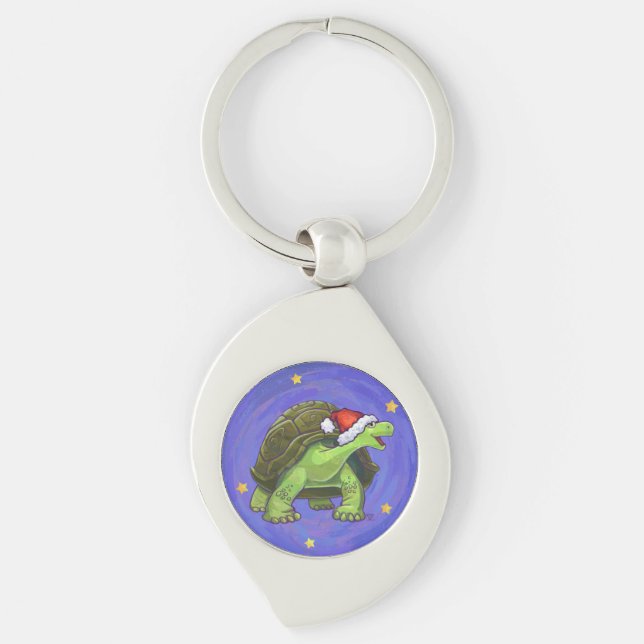 Porte-clés Noël de la tortue nocturne étoilée (Devant)