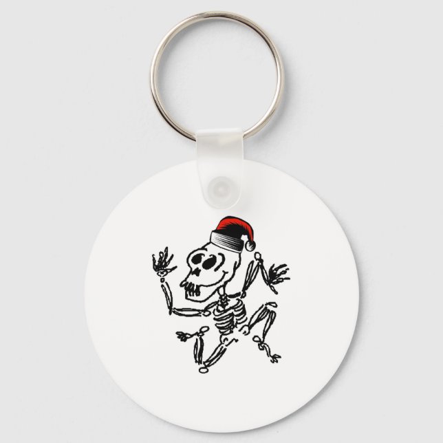 Porte-clés Noël de squelette (Recto)