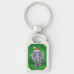 Porte-clés Noël Eléphant Sur Vert