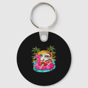 Porte-clés Noël en juillet garçons enfants santa flamant rose