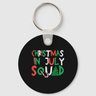 Porte-clés Noël En Juillet Squad Drôle Été Noël Hommes Femmes