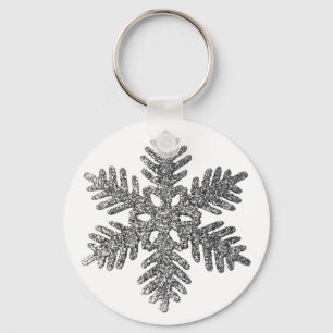 Porte-clés Noël Fête Silencieux Snowflake Star Design