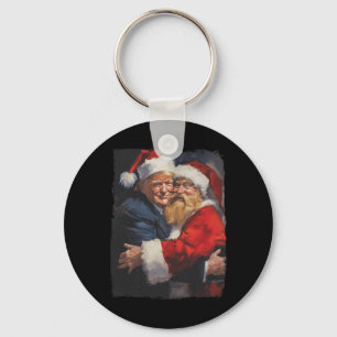 Porte-clés Noël Funky Trump Santa Claus Retro Vintage Xm