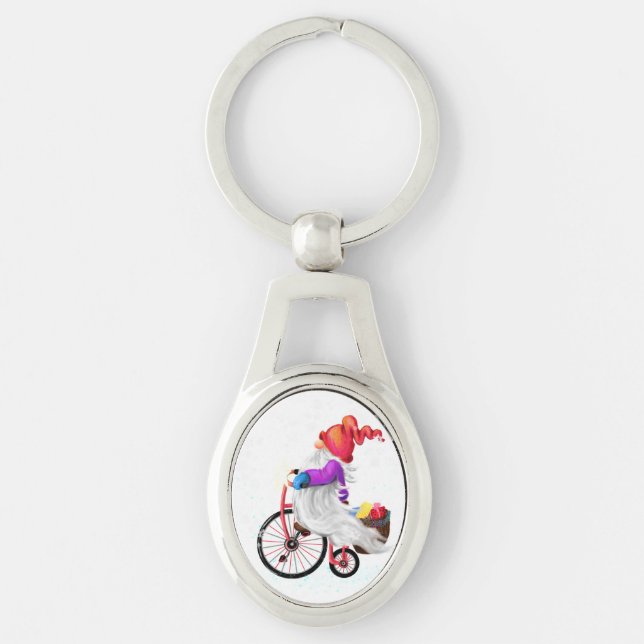 Porte-clés Noël Gnome avec Porte - clé Cadeaux (Devant)