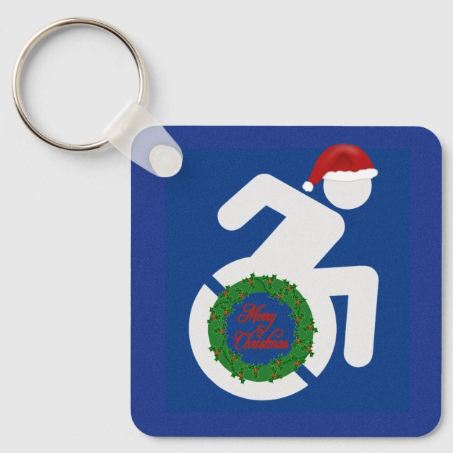 Porte-clés Noël Handicapé (Recto)