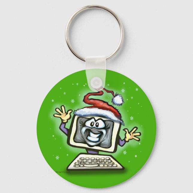 Porte-clés Noël informatique (Recto)
