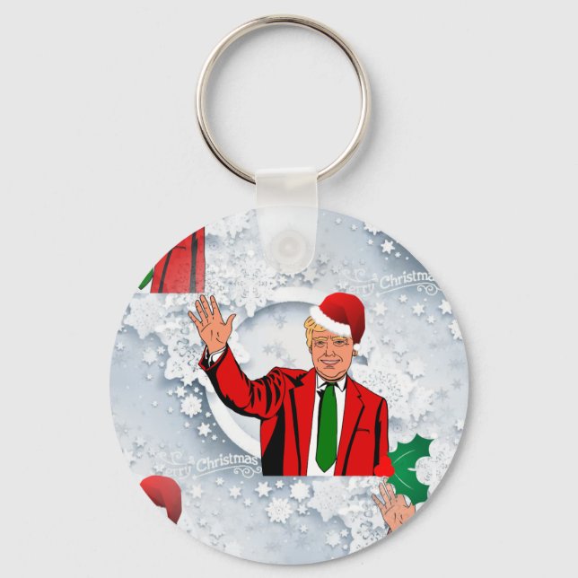 Porte-clés noël père Noël donald trump (Recto)