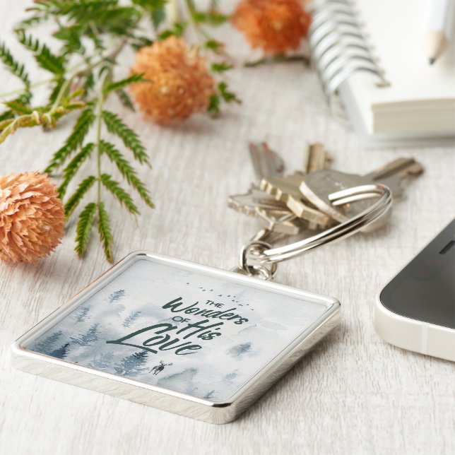 Porte-clés Noël Religieux Merveilles de ses Bénédictions d'Am (Côté)