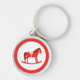 Porte-clés Noël scandinave Cheval Rocking
