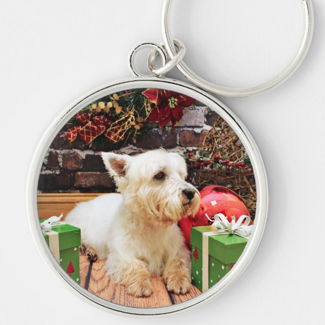 Porte-clés Noël - Westie - Callie (Devant)