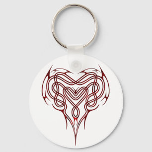 Porte-clés Noeud celtique rouge de coeur