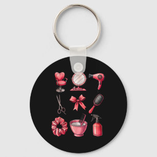 Porte-clés Nœud Coquette Saint-Valentin Coiffeur Coiffeuse Co