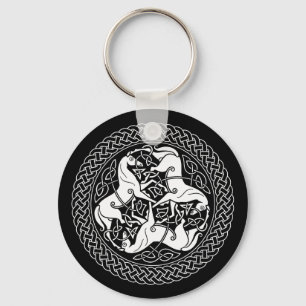 Porte-clés Noeud d'Epona de Celtic avec des chevaux