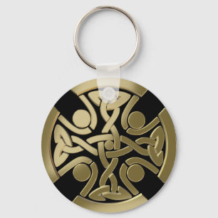 Porte-clés noeud d'or celtique
