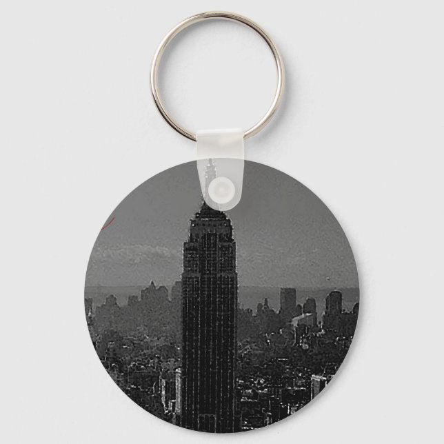 Porte-clés Noir blanc New York (Recto)