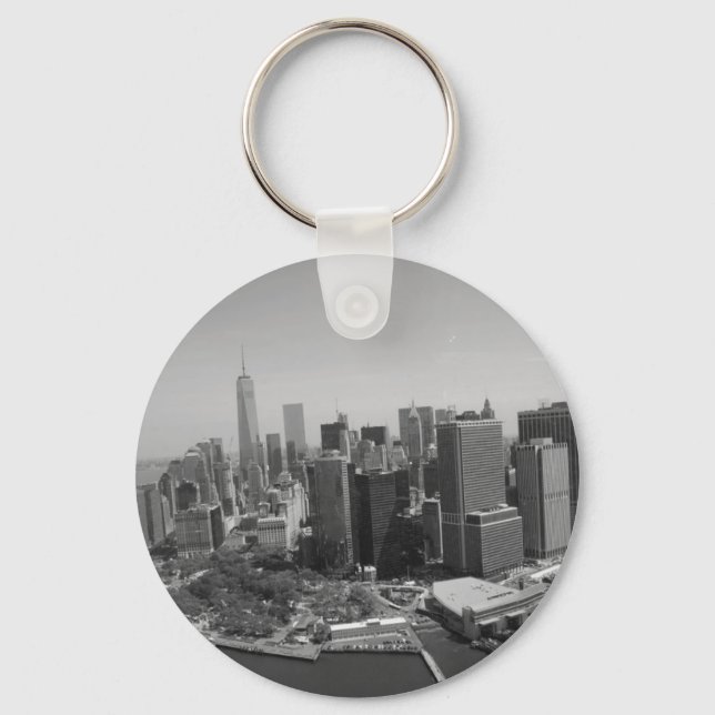 Porte-clés Noir blanc New York City Skyline (Recto)