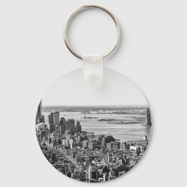 Porte-clés Noir blanc New York City Skyline (Recto)