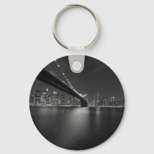 Porte-clés Noir blanc New York City Skyline