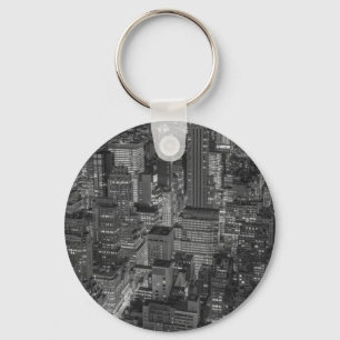 Porte-clés Noir blanc rouge New York City Skyline