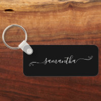 Noir et blanc Cute Bow Signature Nom Long