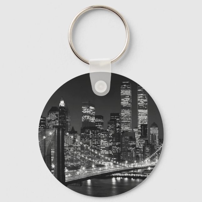 Porte-clés Noir et blanc New York City (Recto)