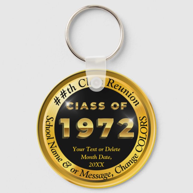 Porte-clés Noir et or, Classe de 1972, Favoris du Parti (Recto)