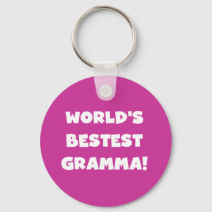 Porte-clés Noir ou blanc du Meilleur-est Gramma du monde