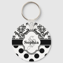 Noir Vintage Damask migte Pois