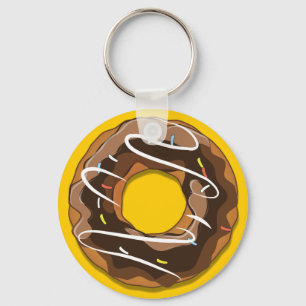 Porte-clés Noisettes avec glaçage au chocolat