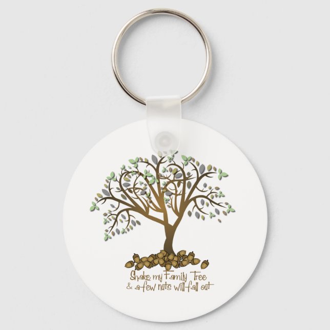 Porte-clés Noix d'arbre familial (Recto)