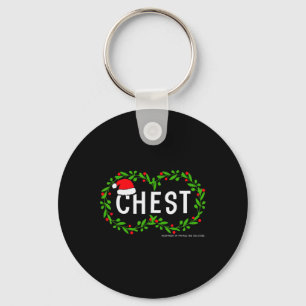 Porte-clés Noix de poitrine Noël Amusants Couple de marrons