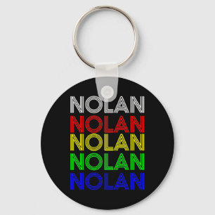 Porte-clés Nolan Personnalisé Prénom Retro Vintage Style